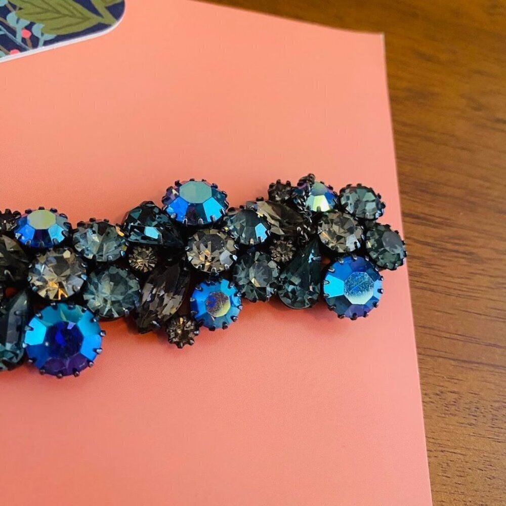 Kramer of NY Vintage Blue & Clear Crystal Bracelet - Picture 7 of 7